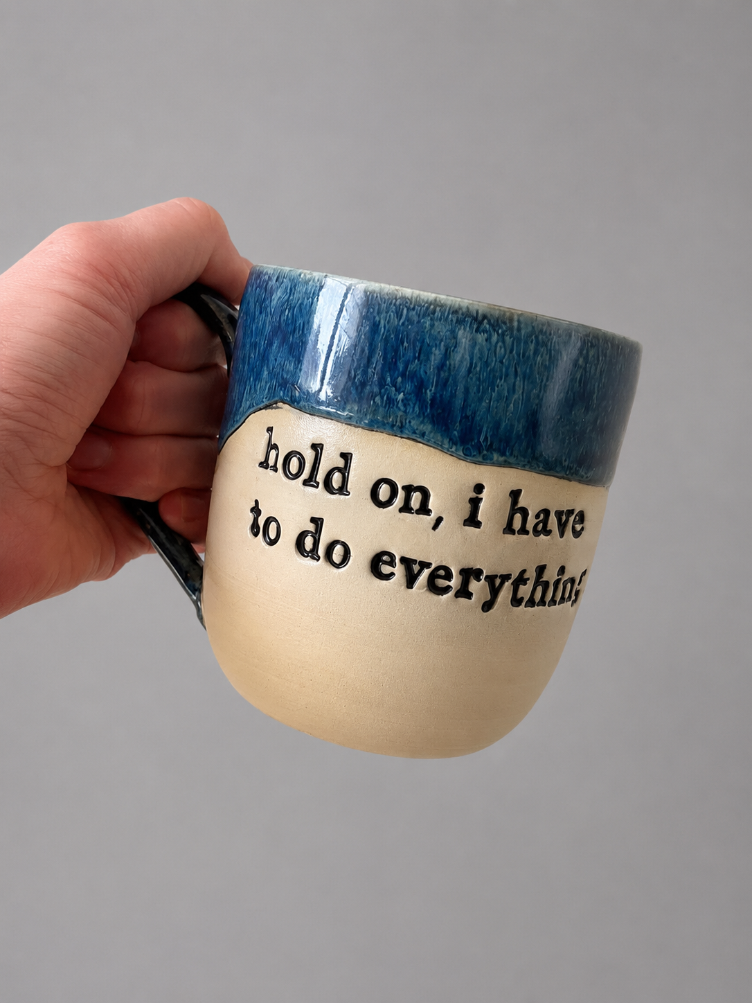 Hold on I have to do everything mug