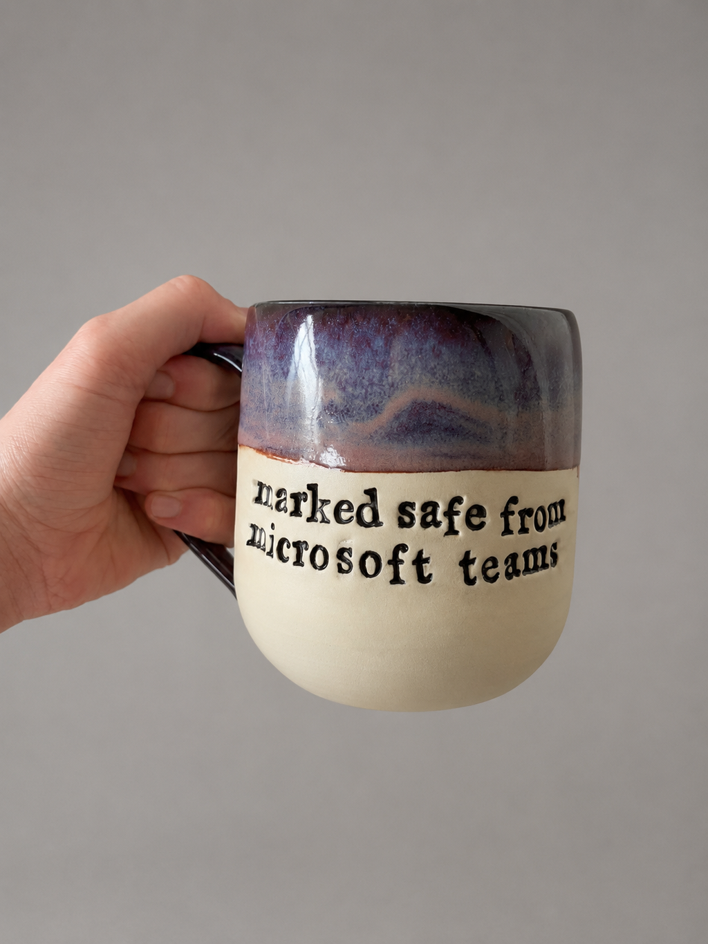 Marked safe from Microsoft teams mug
