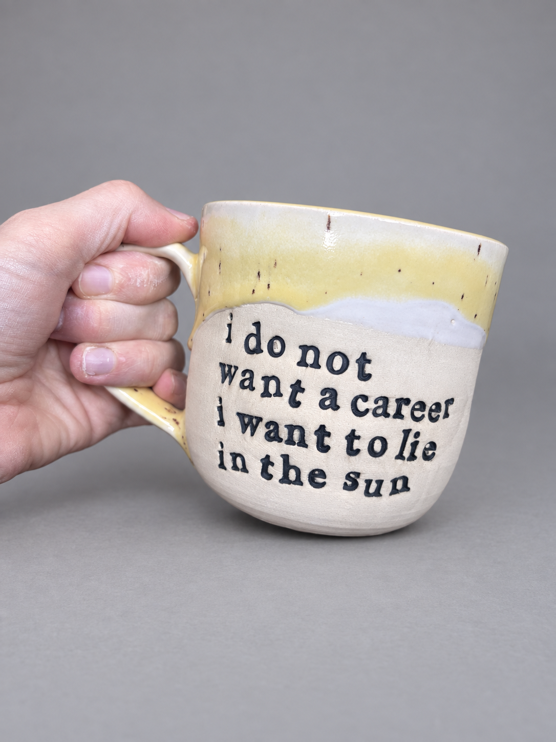 I do not want a career I want to lie in the sun mug