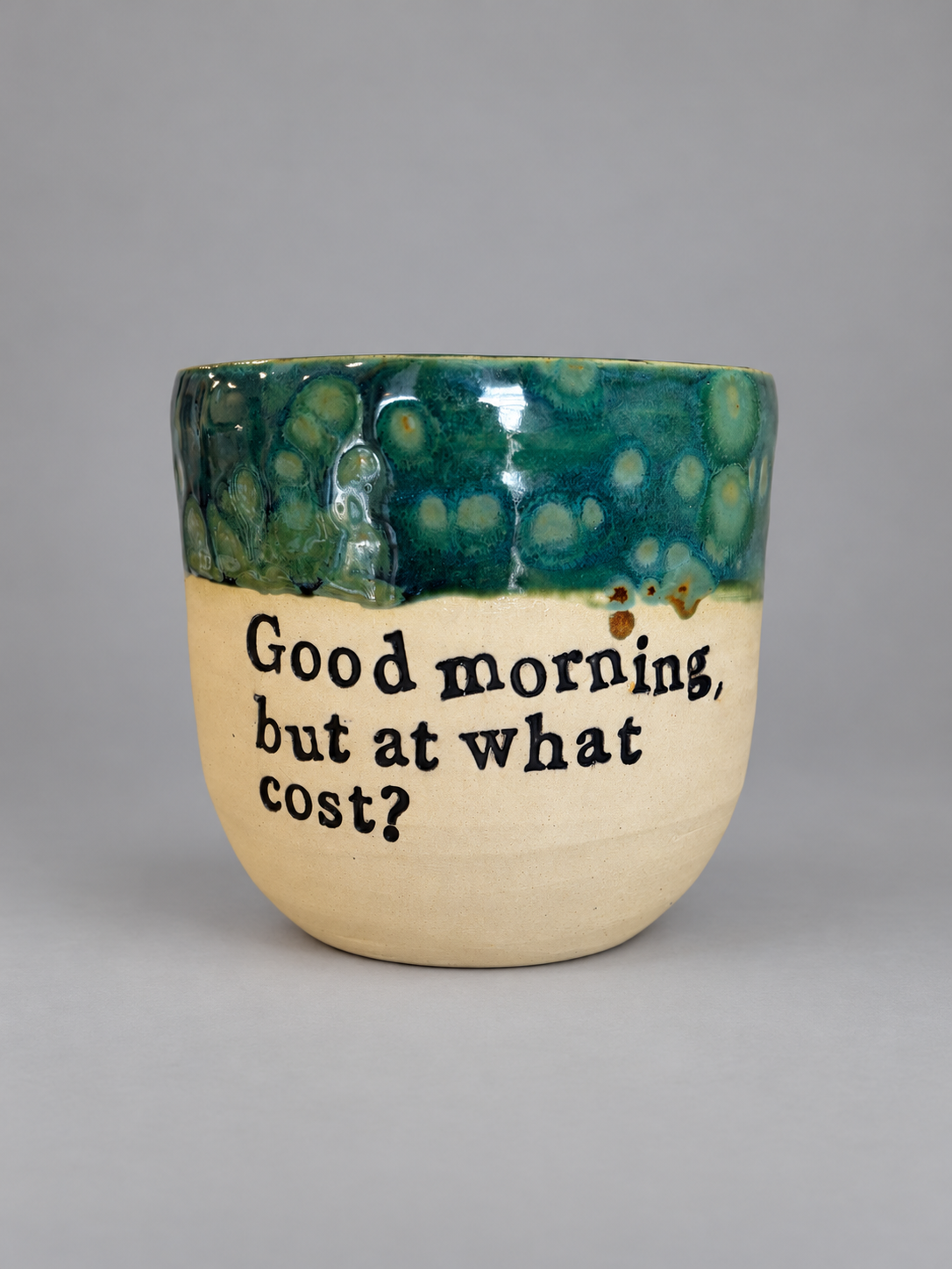 Good morning but at what cost mug