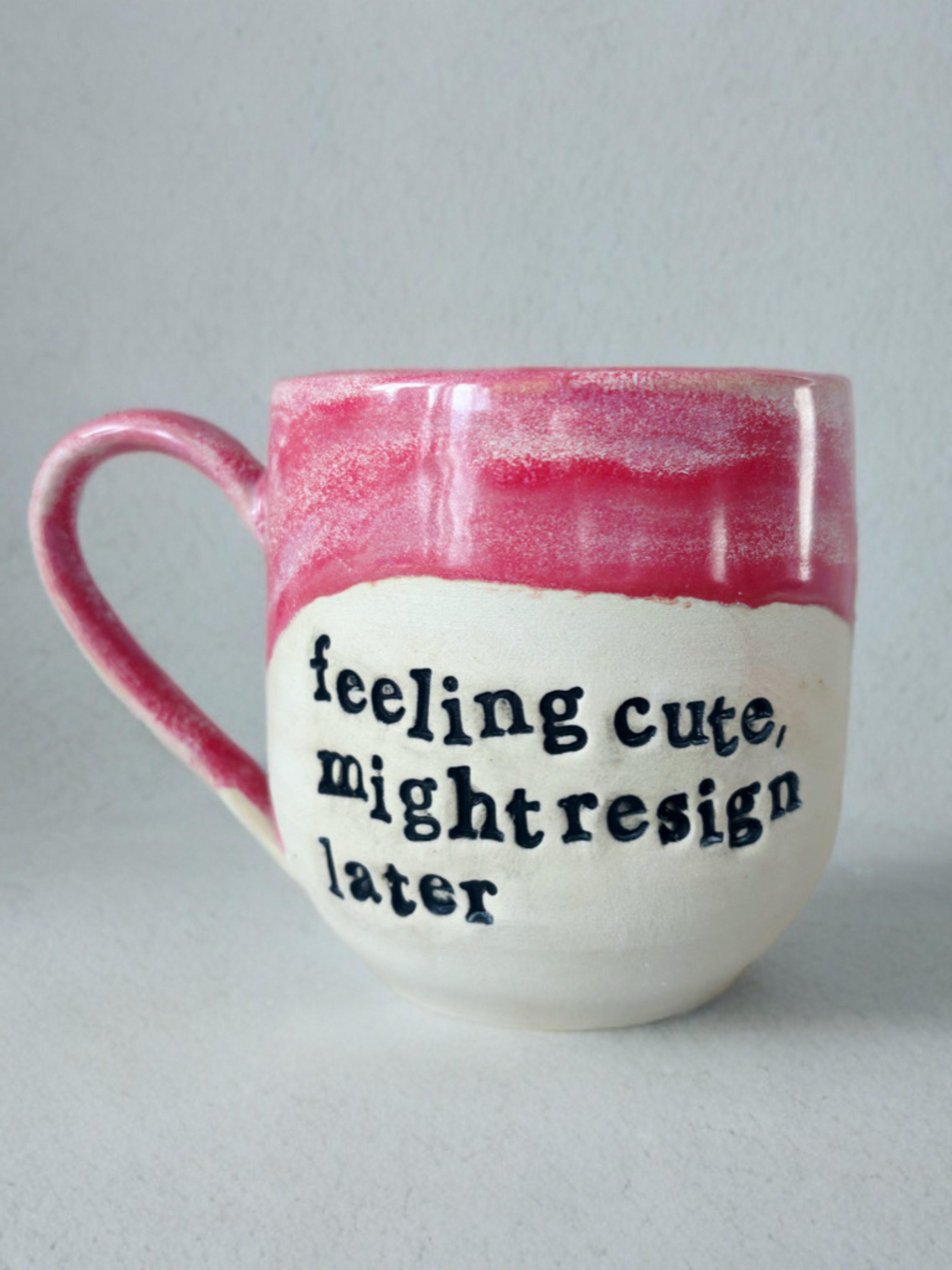 Feeling cute, might resign later mug