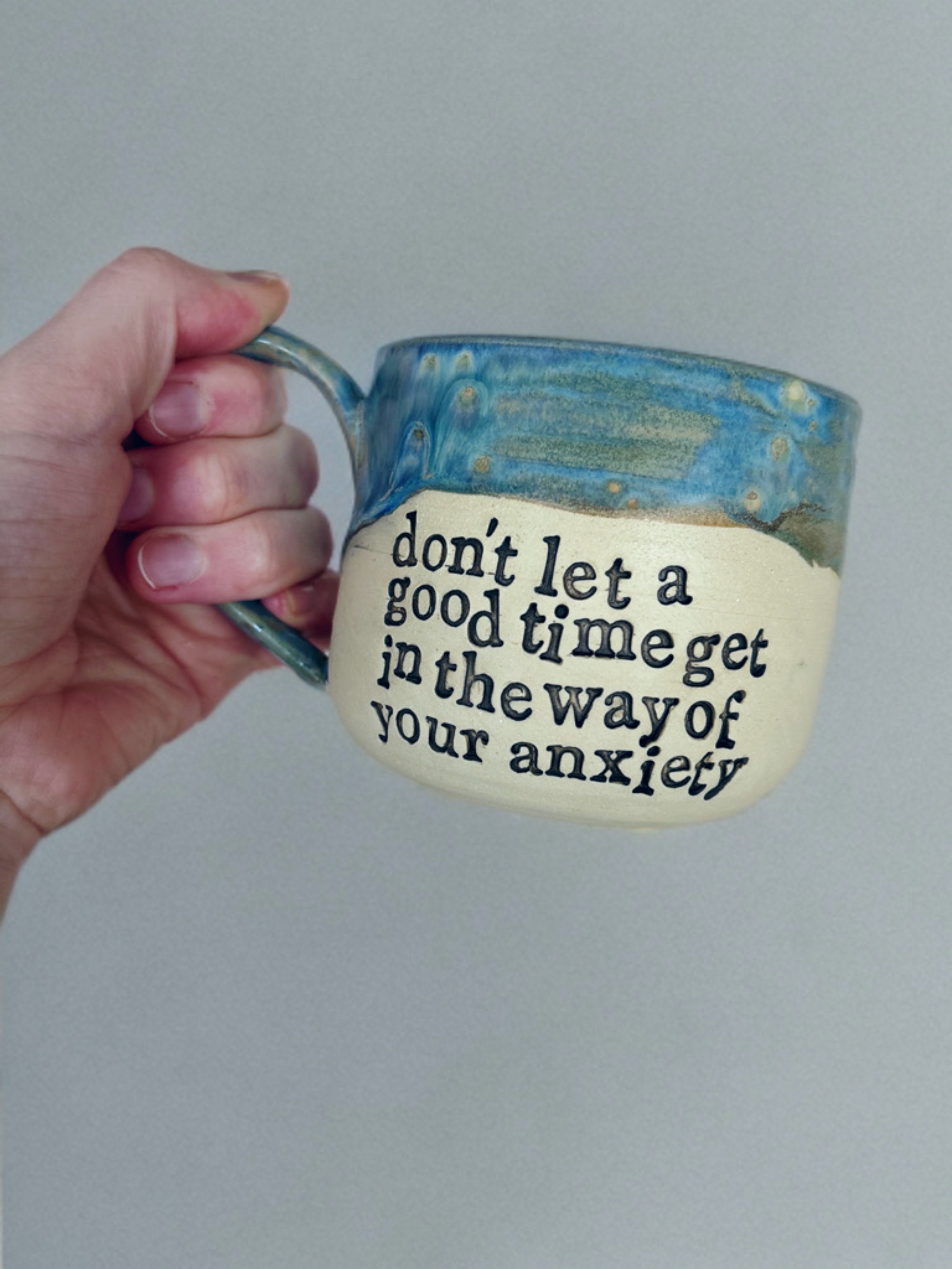 Don’t let a good time get in the way of your anxiety mug