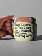 Don’t forget to freak out over something you have no control over mug